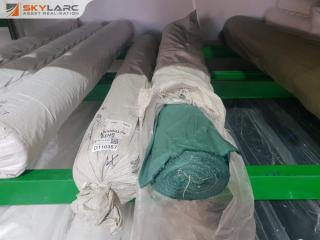 2 Rolls of Green Sheeting Fabric