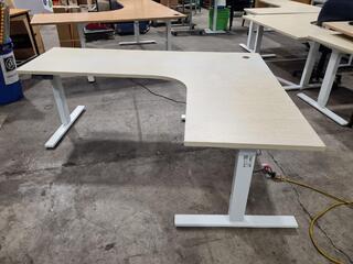 Adjustable Height Office Corner Desk