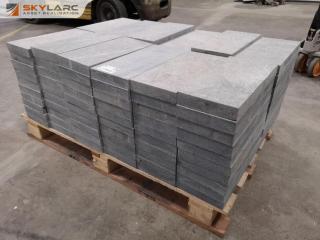 120x Outdoor Stone-like Patio Ground Block Tiles, 8.88m2