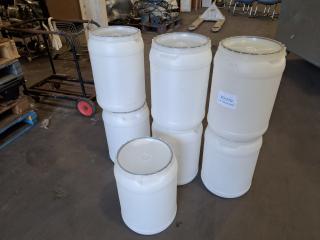 7 Plastic Barrels
