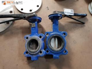 2 x 2.5" Butterfly Valves