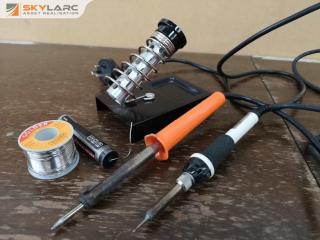 2x Electronic Soldering Irons & Solder