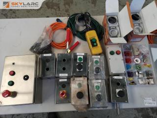 Assorted Lot of Industrial Electrical Controls, Switches, Outlets & More