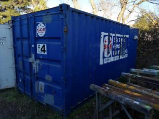 20-Foot Shipping Container Conversion to Worksite Storage Room