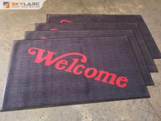 4x Carpeted Welcome Floor Mats, Commercial Grade, 850x1500mm