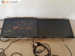 2 x Matched 22" ViewSonic Computer Monitors