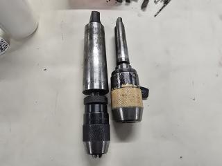 2 x Keyless Drill Chucks