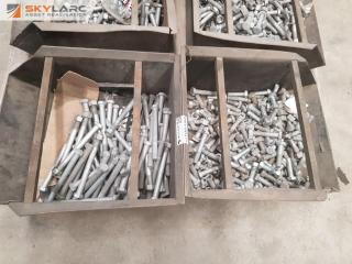 2 Steel Bins of Galv Bolts