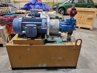 3-Phase Industrial Hydraulic Pump & Tank Assembly