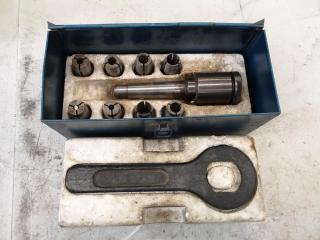 Larcher Morse Type Drill Chuck w/ Accessories & Case