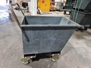 Heavy Duty Steel Scrap Material Bin Trolley