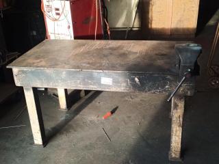 Plate Steel Welding Bench with Vice