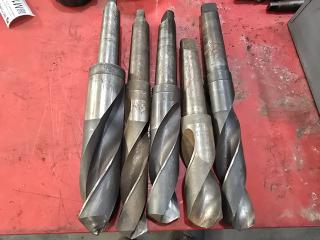 5 Large Morse Taper Drill Bits 