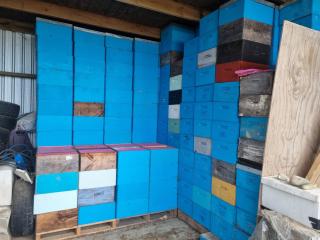 Large Lot of Beehive Honey Boxes 