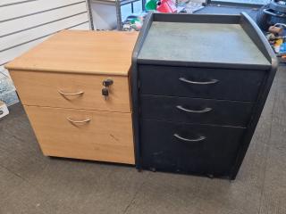 2x Office Mobile Drawer Units