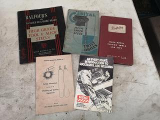 5x Vintage Workshop Safety, Tools & Parts Manuals