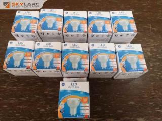 11x LED GU10 5W Light Bulbs by GE, New