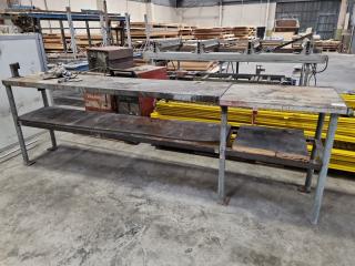 Vintage Steel & Wood Workbench