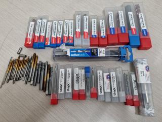 50+ Assorted End Mills, Drills, & More