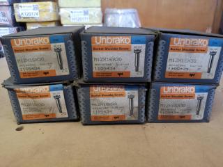 130+ Unbrako Socket Shoulder Screws, M12x16x30 Size