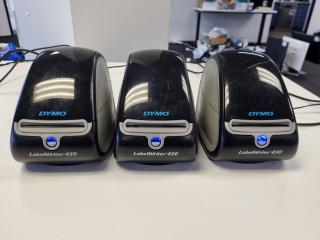 3x Dymo LabelWriter 450 Label Printers