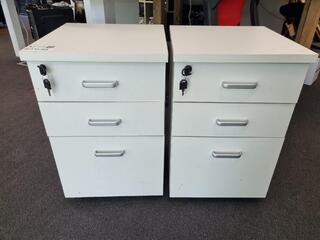 2x Office Mobile Drawer Units