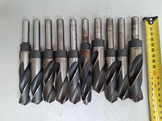 10 large twist drill bits