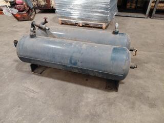 Pair of Horizontal Steel Pressure Tanks