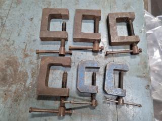 5x Vintage Thick G-Clamps