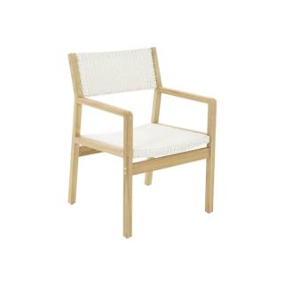 4 Seasons Teak Palma Wicker Dining Chair - Bone