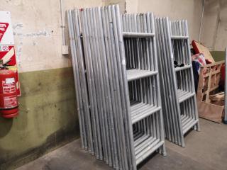 18x Aluminium Upright Scaffolding Frames. 2-metres tall, 720mm wide