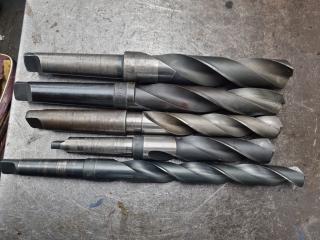 5 Large Morse Taper Drills