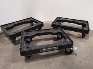 4x 4-Wheel Trolley Base Units