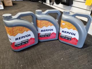 3x 5L Repsol Industrial Chain Bar Oil, SAE40