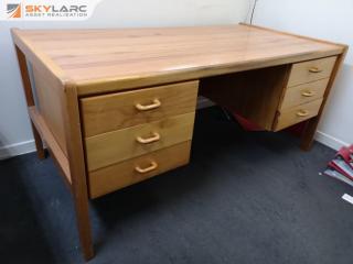 Office Vintage Wood Style Workstation Desk