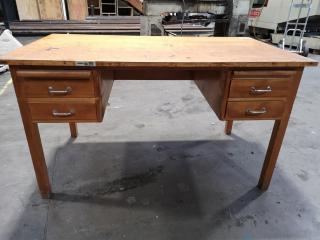 Vintage Wood Office Desk