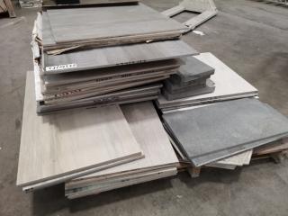 65+ Assorted Lot of Floor Tiles, all Mixed Colours & Sizes