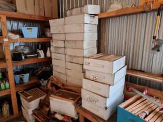 Large Lot of Half Height Honey Boxes