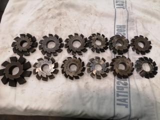 12x Assorted Gear Mill Cutters