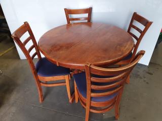 Extension Dinning Table and 4 Chairs 