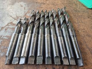 10 Assorted Morse Taper (MT2) Shank Drills