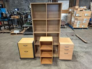 Office Shelving Unit and Drawer Cabinets Set