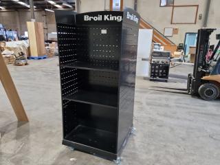 Double Sided Mobile Shelving Display Unit