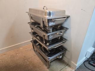 4 x Stainless Serveries 