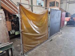 Pair of Mobile Welding Screens