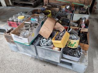 Pallet of Assorted Fastening Hardware & More