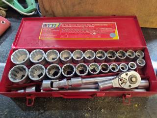 TTi 3/4" Drive Combination Socket Set, Metric & Imperial Sizes