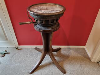 Antique Steamship Engine Order Telegraph on Display Stand