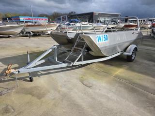 Scorpion Aluminum Catamaran on Trailer