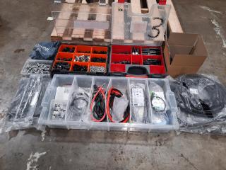 Large Assortment of Solar Panel Components, Fastners and Cables